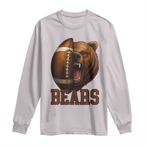 Fear The Bear Football Long Sleeve Shirt Game Day Sports Fan Gift TS12 Ice Gray Print Your Wear