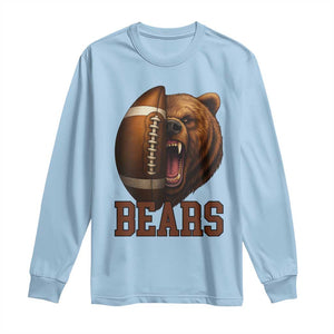 Fear The Bear Football Long Sleeve Shirt Game Day Sports Fan Gift TS12 Light Blue Print Your Wear