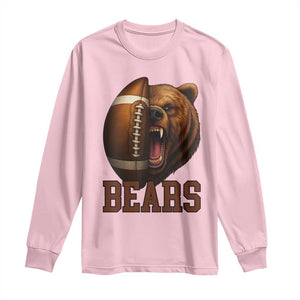 Fear The Bear Football Long Sleeve Shirt Game Day Sports Fan Gift TS12 Light Pink Print Your Wear
