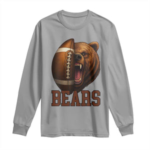 Fear The Bear Football Long Sleeve Shirt Game Day Sports Fan Gift TS12 Sport Gray Print Your Wear