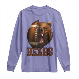 Fear The Bear Football Long Sleeve Shirt Game Day Sports Fan Gift TS12 Violet Print Your Wear
