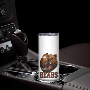 Fear The Bear Football Skinny Tumbler Game Day Sports Fan Gift TS12 Print Your Wear