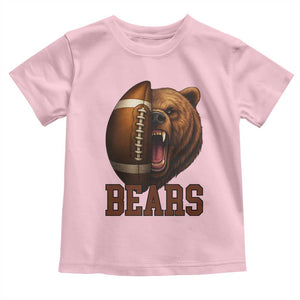 Fear The Bear Football Toddler T Shirt Game Day Sports Fan Gift TS12 Light Pink Print Your Wear