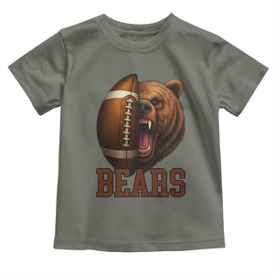 Fear The Bear Football Toddler T Shirt Game Day Sports Fan Gift TS12 Military Green Print Your Wear