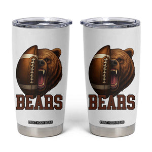 Fear The Bear Football Tumbler Cup Game Day Sports Fan Gift TS12 White Print Your Wear
