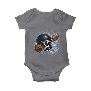 Game Day Sports Fan Gift Baby Onesie Lightning Bear Helmet TS12 Charcoal Print Your Wear