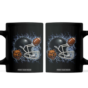 Game Day Sports Fan Gift Coffee Mug Lightning Bear Helmet TS12 Black Print Your Wear