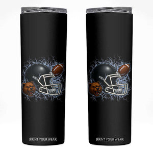 Game Day Sports Fan Gift Skinny Tumbler Lightning Bear Helmet TS12 Black Print Your Wear