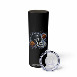 Game Day Sports Fan Gift Skinny Tumbler Lightning Bear Helmet TS12 Print Your Wear