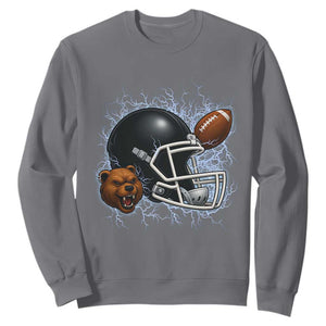 Game Day Sports Fan Gift Sweatshirt Lightning Bear Helmet TS12 Charcoal Print Your Wear