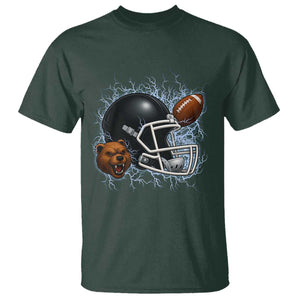 Game Day Sports Fan Gift T Shirt Lightning Bear Helmet TS12 Dark Forest Green Print Your Wear
