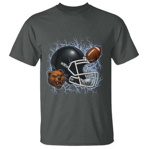 Game Day Sports Fan Gift T Shirt Lightning Bear Helmet TS12 Dark Heather Print Your Wear