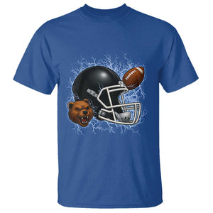Game Day Sports Fan Gift T Shirt Lightning Bear Helmet TS12 Royal Blue Print Your Wear