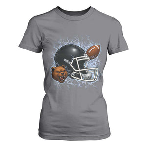 Game Day Sports Fan Gift T Shirt For Women Lightning Bear Helmet TS12 Charcoal Print Your Wear