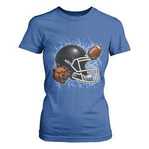 Game Day Sports Fan Gift T Shirt For Women Lightning Bear Helmet TS12 Royal Blue Print Your Wear
