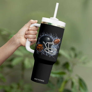 Game Day Sports Fan Gift Tumbler With Handle Lightning Bear Helmet TS12 Print Your Wear