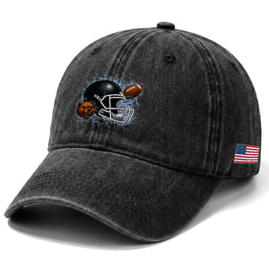 Game Day Sports Fan Gift Washed Cotton Baseball Cap Lightning Bear Helmet TS12 Print Your Wear