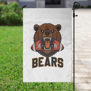 Football Player Gift Garden Flag Fierce Bear Biting Ball TS12 Print Your Wear