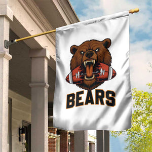 Football Player Gift Garden Flag Fierce Bear Biting Ball TS12 Print Your Wear