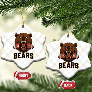 Football Player Gift Ceramic Ornament Fierce Bear Biting Ball TS12 Print Your Wear