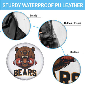 Football Player Gift Spare Tire Cover Fierce Bear Biting Ball TS12 Print Your Wear