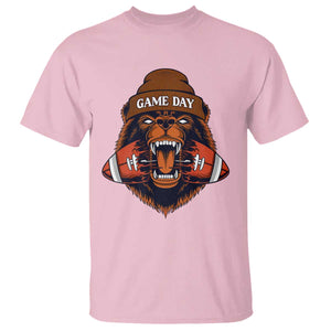 Game Day Fierce Bear Biting Ball T Shirt Football Player Gift TS12 Light Pink Print Your Wear