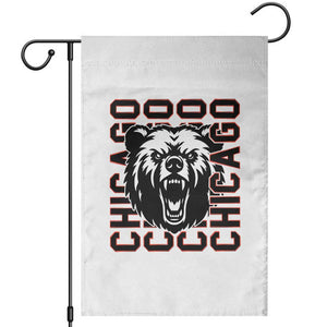 Game Day Football Fan Gift Garden Flag Chicago With Bear TS12 White Print Your Wear