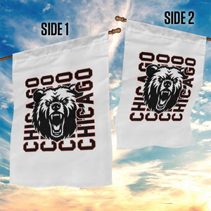 Game Day Football Fan Gift Garden Flag Chicago With Bear TS12 Print Your Wear