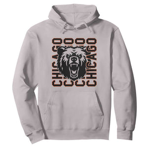 Game Day Football Fan Gift Hoodie Chicago With Bear TS12 Ice Gray Print Your Wear