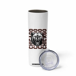 Game Day Football Fan Gift Skinny Tumbler Chicago With Bear TS12 Print Your Wear