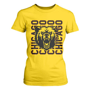 Game Day Football Fan Gift T Shirt For Women Chicago With Bear TS12 Daisy Print Your Wear