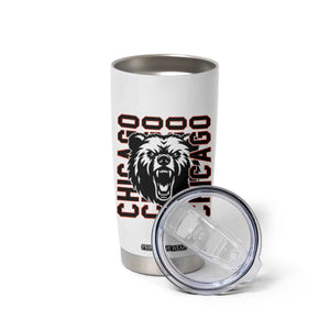 Game Day Football Fan Gift Tumbler Cup Chicago With Bear TS12 Print Your Wear