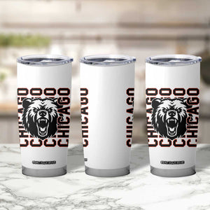 Game Day Football Fan Gift Tumbler Cup Chicago With Bear TS12 Print Your Wear