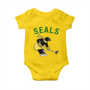 Funny Seal Ice Hockey Player Baby Onesie Winter Sports Gift TS12 Daisy Print Your Wear