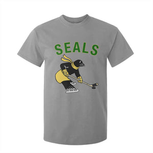 Funny Seal Ice Hockey Player T Shirt For Kid Winter Sports Gift TS12 Sport Gray Print Your Wear