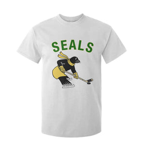 Funny Seal Ice Hockey Player T Shirt For Kid Winter Sports Gift TS12 White Print Your Wear