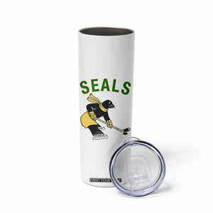 Funny Seal Ice Hockey Player Skinny Tumbler Winter Sports Gift TS12 Print Your Wear