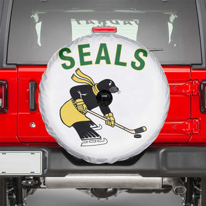 Funny Seal Ice Hockey Player Spare Tire Cover Winter Sports Gift TS12 White Print Your Wear
