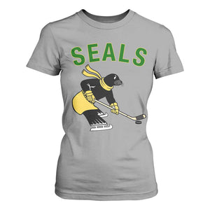Funny Seal Ice Hockey Player T Shirt For Women Winter Sports Gift TS12 Sport Gray Print Your Wear