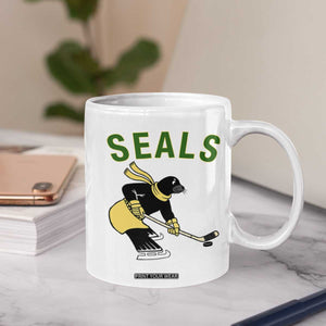 Funny Seal Ice Hockey Player Coffee Mug Winter Sports Gift TS12 Print Your Wear
