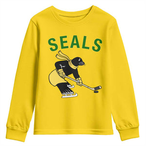 Funny Seal Ice Hockey Player Youth Sweatshirt Winter Sports Gift TS12 Daisy Print Your Wear
