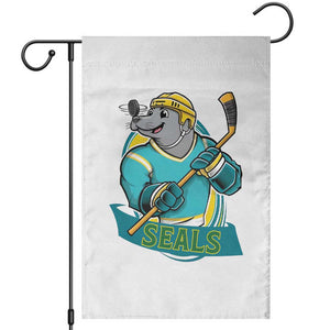 Cute Seal Playing Ice Hockey Garden Flag Funny Winter Sports Gift TS12 White Print Your Wear