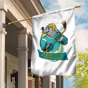 Cute Seal Playing Ice Hockey Garden Flag Funny Winter Sports Gift TS12 Print Your Wear