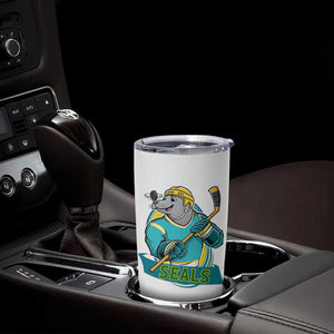 Cute Seal Playing Ice Hockey Tumbler Cup Funny Winter Sports Gift TS12 Print Your Wear