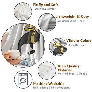 Funny Seal Playing Ice Hockey Throw Blanket Winter Sports Gift TS12 Print Your Wear