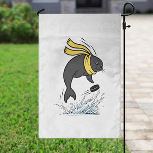 Funny Seal Playing Ice Hockey Garden Flag Winter Sports Gift TS12 Print Your Wear