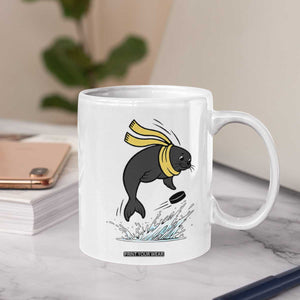 Funny Seal Playing Ice Hockey Coffee Mug Winter Sports Gift TS12 Print Your Wear
