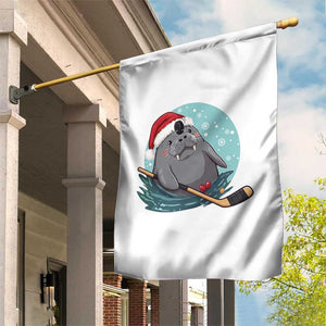Snowy Seal Ice Hockey Lover Garden Flag Funny Christmas Gift TS12 Print Your Wear