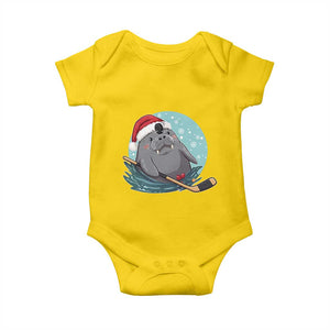 Snowy Seal Ice Hockey Lover Baby Onesie Funny Christmas Gift TS12 Daisy Print Your Wear