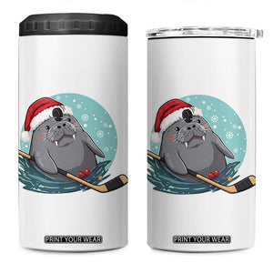 Snowy Seal Ice Hockey Lover 4 in 1 Can Cooler Tumbler Funny Christmas Gift TS12 One Size: 16 oz White Print Your Wear